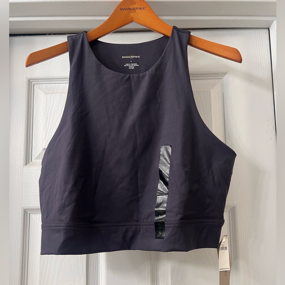 NWT Banana Republic Sleeveless Crop Workout Top - Size Large